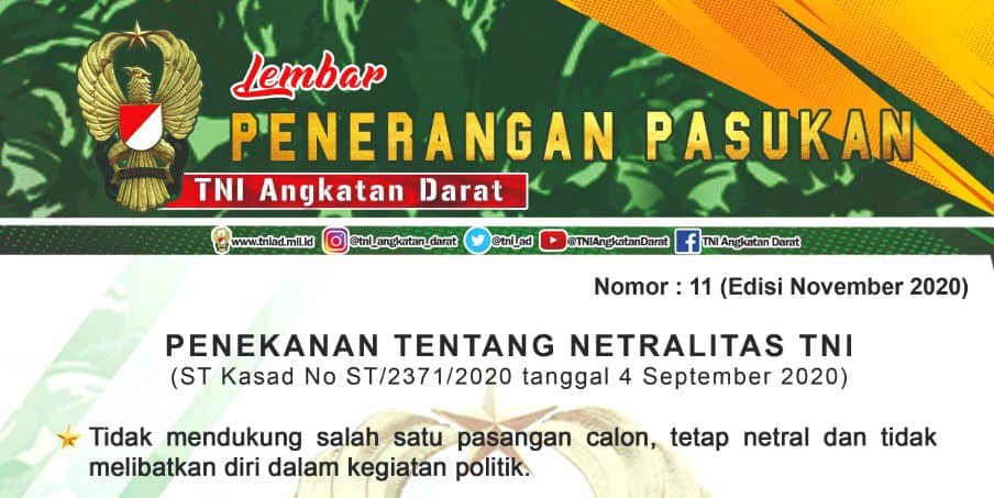 Penekanan Tentang Netralitas TNI