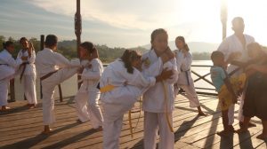 Selain Pencak Silat, Satgas Pamtas RI- Malaysia Yonif R 200/BN Latihkan Karate Anak Perbatasan