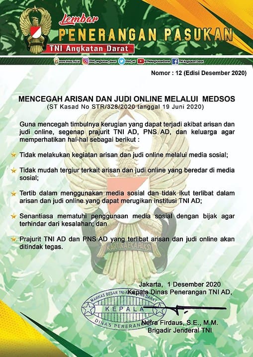 Mencegah Arisan dan Judi Online Melalui Medsos