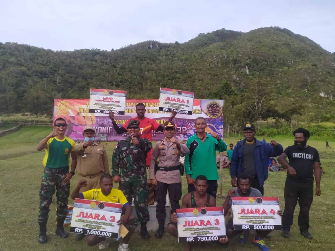 Dansatgas Yonif Para Raider 432 Kostrad Tutup Turnamen Bola Voli Waspada Cup Di Distrik Bolakme