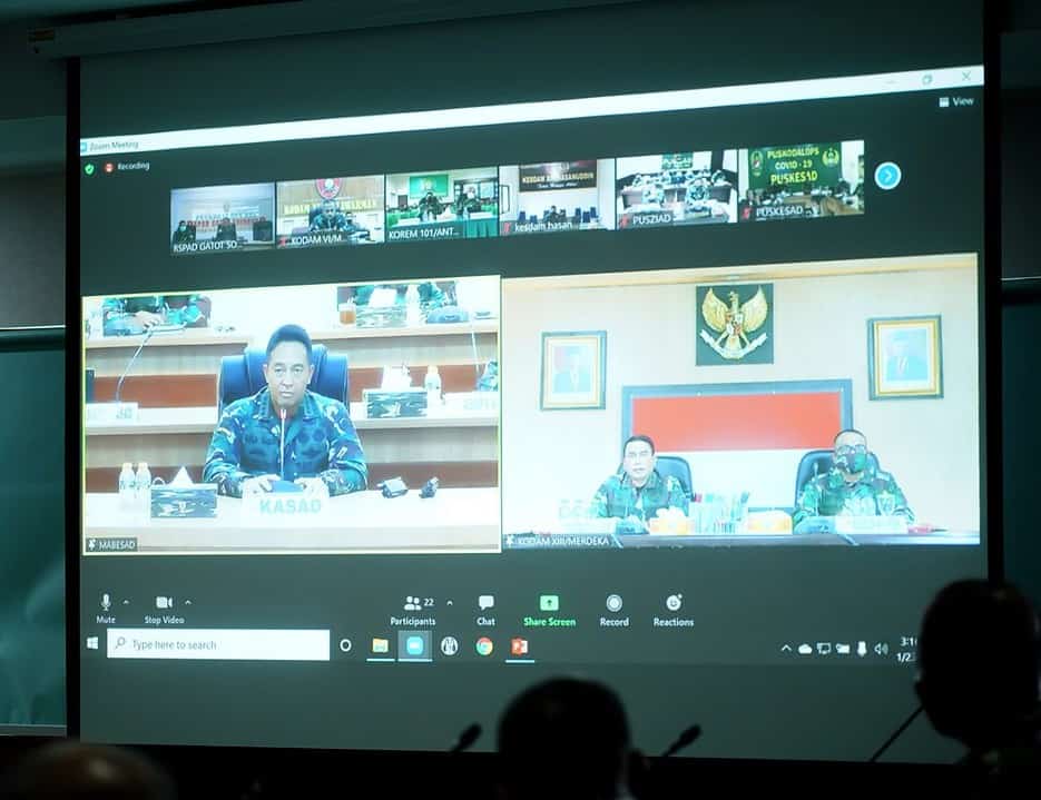 Kasad Apresiasi Laporan Penanggulangan Bencana Alam Pangdam XIII/Merdeka