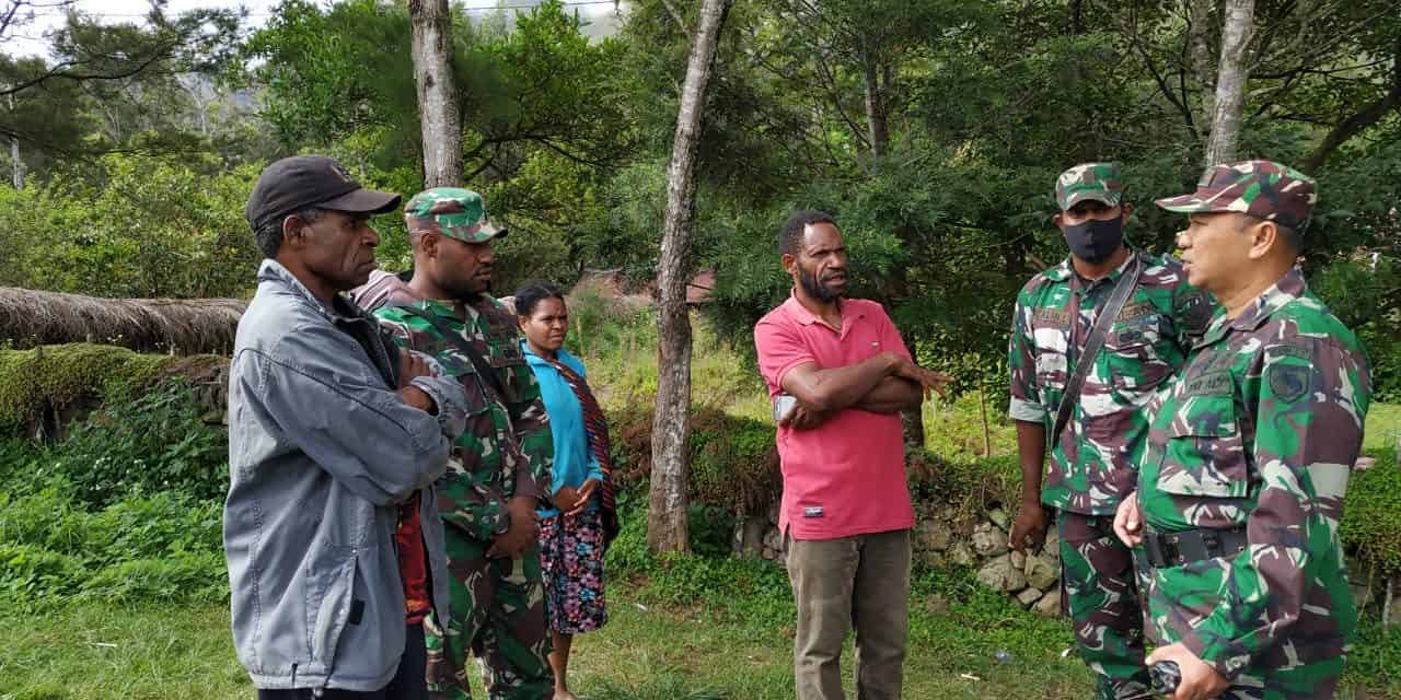 Jaga Kondusifitas Wilayah, Koramil 1702-01/Wamena Gelar Patroli dan Komsos