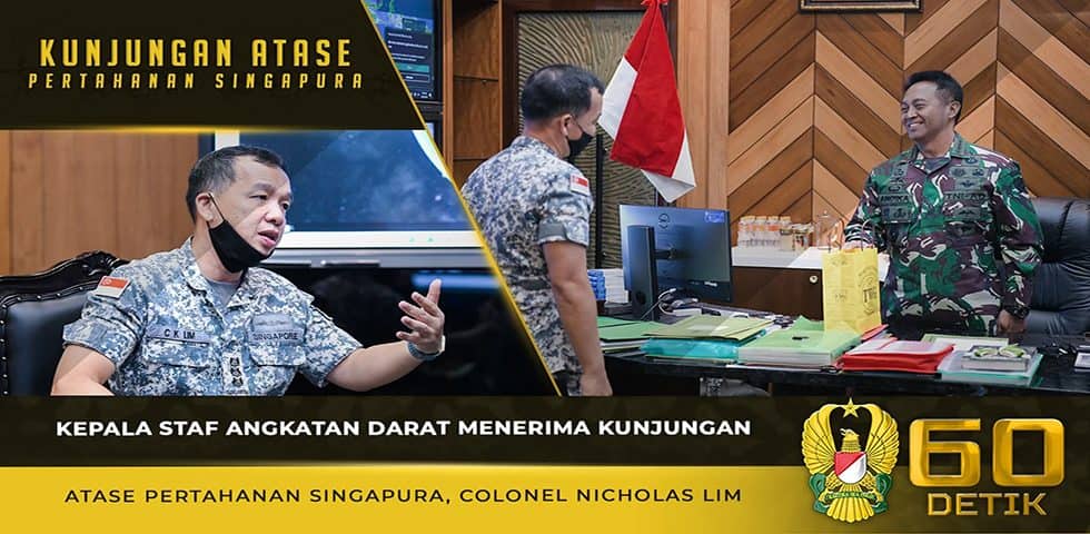 Kasad Menerima Kunjungan Atase Pertahanan Singapura