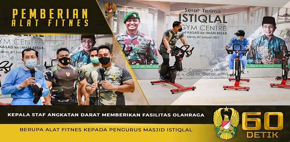 Kasad Memberikan Fasilitas Olahraga kepada Pengurus Masjid Istiqlal