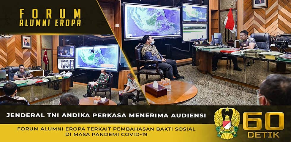 Kasad Menerima Audiensi Forum Alumni Eropa Terkait Pembahasan Bakti Sosial di Masa Pandemi Covid-19