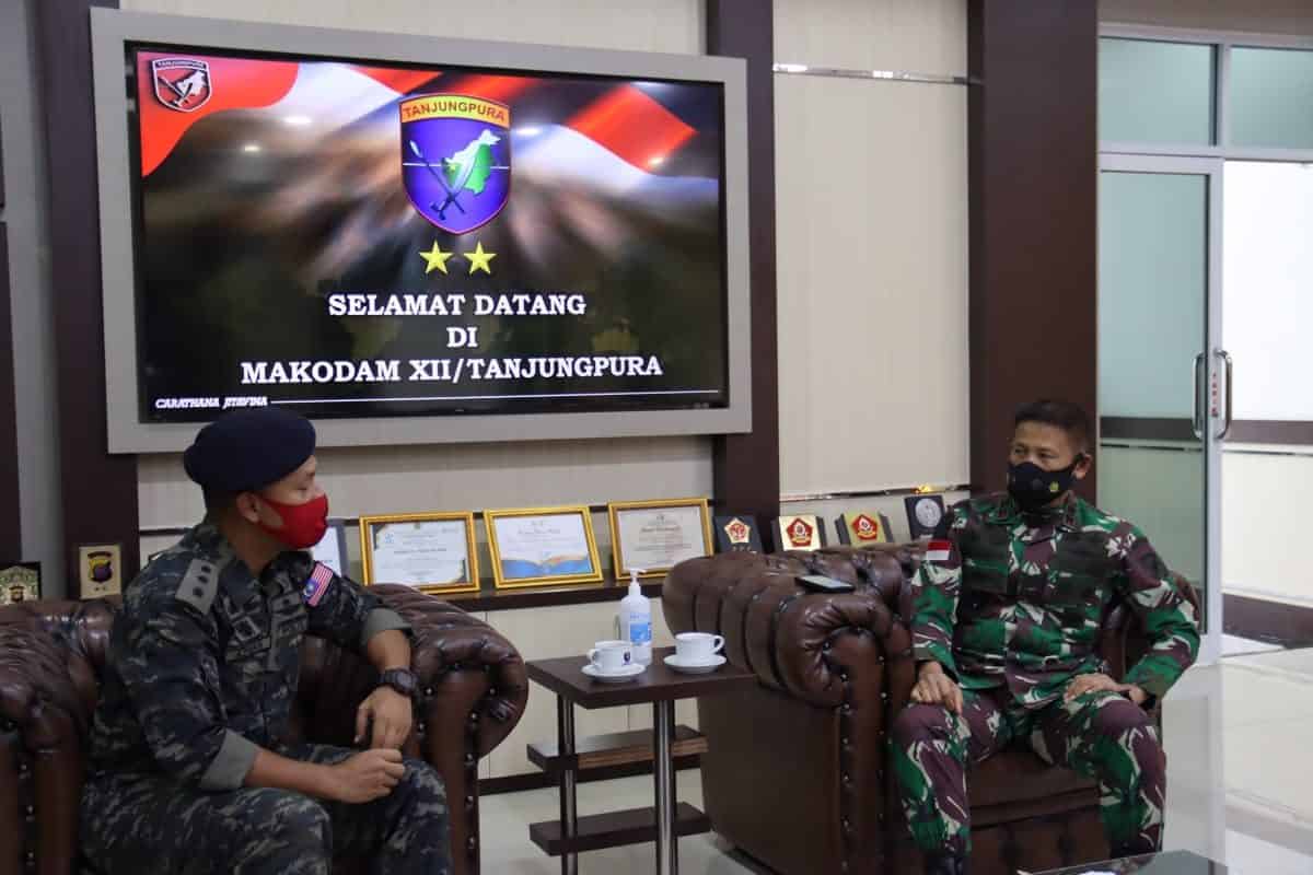 Pererat Kerja Sama, Pangdam XII/Tpr Terima Kunjungan LO PDRM