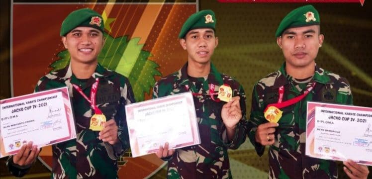 Tiga Karateka Kodam XIV/ Hasanuddin Raih Medali Tingkat Nasional dan Internasional