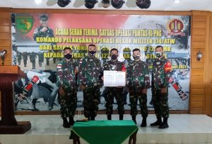 Serah Terima Kodal Operasi Satgas Pamtas RI-PNG Yonif 125/Si’mbisa Dengan Yonif 611/Awang Long