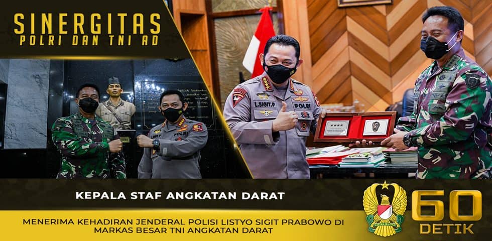 Kasad Menerima Kehadiran Jenderal Polisi Listyo Sigit Prabowo di Mabesad
