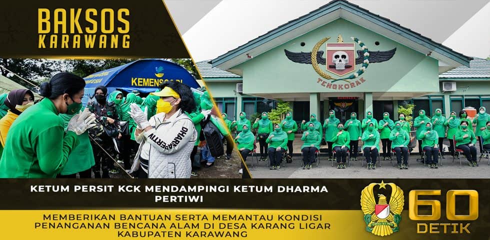 Ketum Persit KCK Memberikan Bantuan dan Mengunjungi Lokasi Banjir di Karawang