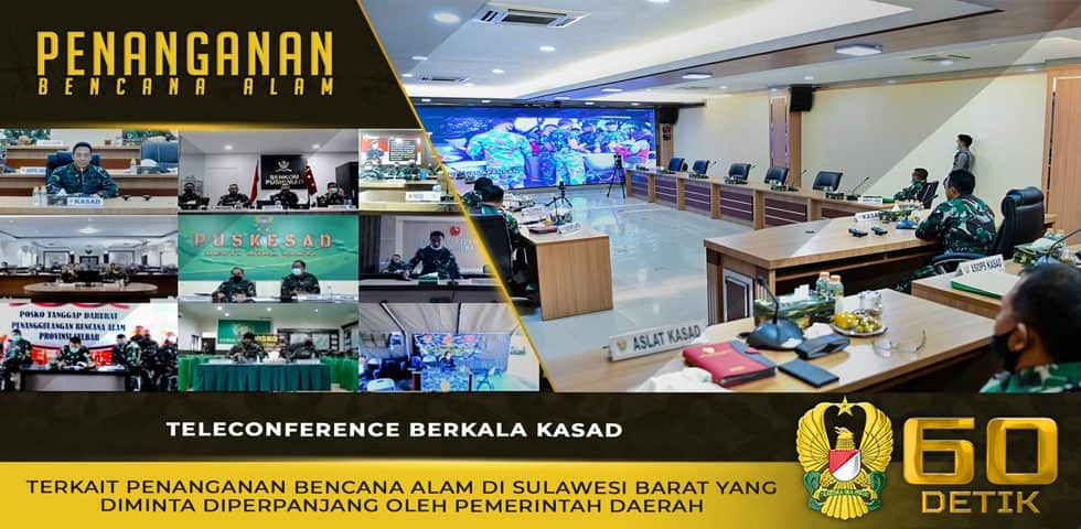 Vicon Berkala Kasad Terkait Penanganan Bencana Alam di Sulbar, Diminta Diperpanjang oleh Pemda