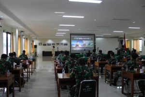 Sambut HUT ke 69 Korps Hukum TNI AD, Hukum Divif 2 Kostrad Ikuti Webinar