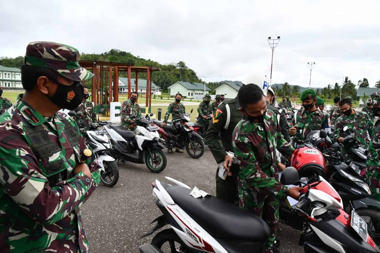 Cegah Pelanggaran dan Kecelakaan Lalu Lintas, Korem 133 Gelar Pemeriksaan Randis