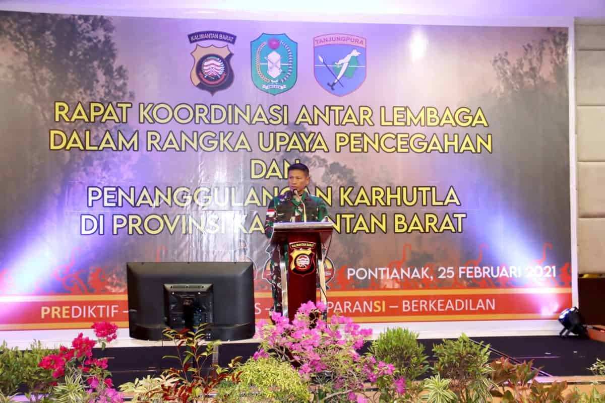 Pangdam XII/Tpr : Sinergi Pentahelix Penanganan Karhutla di Kalbar Cukup Baik