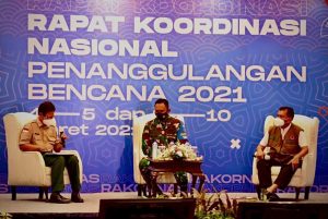 Danrem 162/WB Nara Sumber Rakornas BNPB Tahun 2021