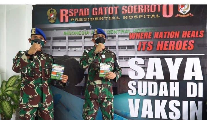 Vaksinasi Perdana Personel Puspomad