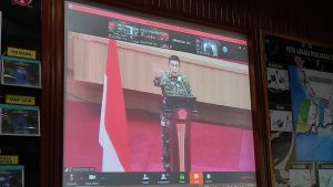 Digelar Virtual, Korem 174 Ikuti Rakor Teritorial TNI TA. 2021 Dengan Kasum TNI