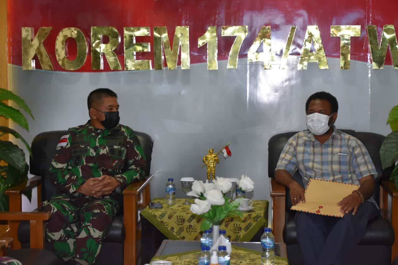 Banyak Prajurit TNI Asal Papua, Bupati Mappi Temui Danrem