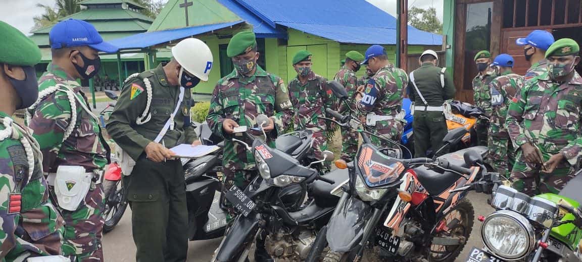 Menuju Zero Accident, Yonif 757/GV Gelar Pemeriksaan Kendaraan