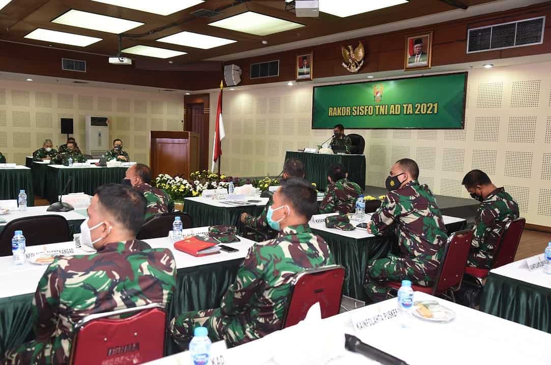 Srenaad Gelar Rakor Sistem Informasi Terintegrasi TNI AD TA 2021