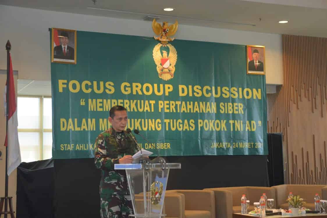 Sahli Kasad Gelar Focus Group Discussion tentang Pertahanan Siber ⁣