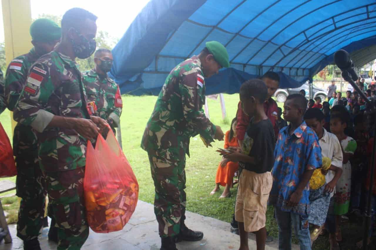 Dansatgas Yonif Mekanis 512/QY Terjun Langsung Amankan Ibadah Paskah di Perbatasan Papua