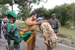 Yonif 756/WMS Menyambut Prajurit Terbaiknya kembali ke Kesatuan