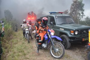 Puncak LKO, Kodam II/Swj dan Koopsau I Gelar Latihan Aplikasi Penanggulangan Karhutla