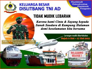 Dukung Program Pemerintah, Kadislitbangad Gelar Sosialisasi Larangan Mudik