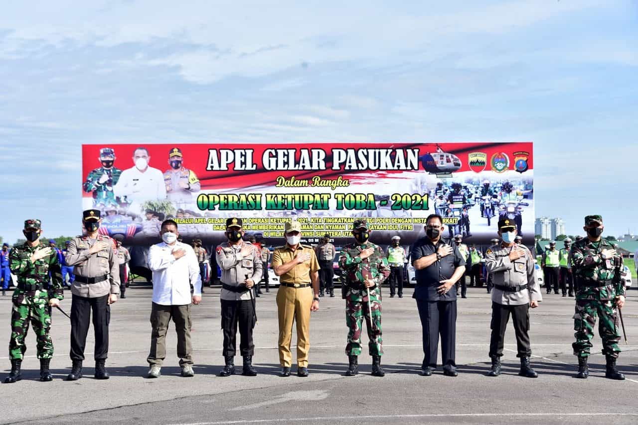 Pangdam I/BB Bersama Forkopimda Sumut Gelar Apel Bersama Pengamanan Idul Fitri