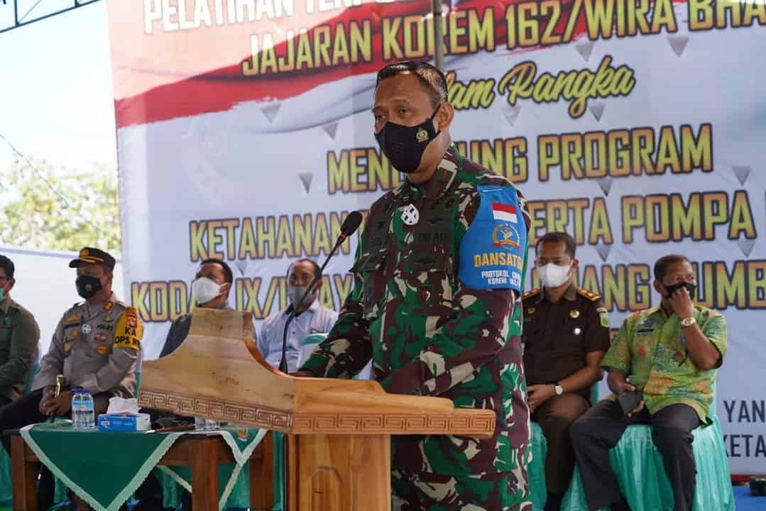 Danrem 162/WB Buka Pelatihan Terpusat Dandim dan Danramil Jajarannya di Talonang