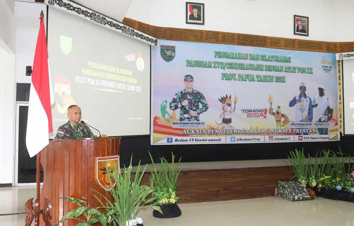 Pangdam XVII/Cenderawasih Motivasi Atlet PON XX Papua