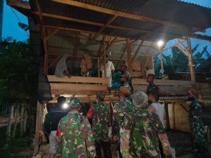 Kodim Pidie Evakuasi Korban Banjir Gampong Jok Tanjong