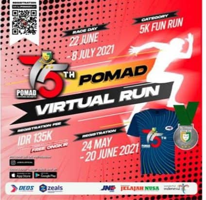 Puspomad Gelar “Pomad Virtual Run 2021