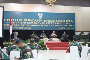 Staf Ahli Kasad Gelar FGD Kemampuan Literasi Digital Prajurit TNI