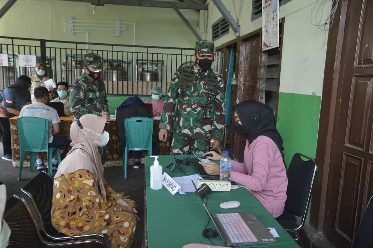 Dukung 1 Juta Vaksin, Danrem 061/SK Pantau Serbuan Vaksinasi di RS. Salak Bogor