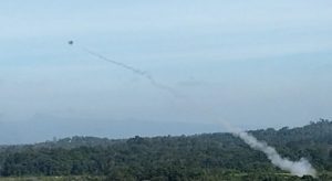 Pesawat Tanpa Awak Dihancurkan Rudal Gagak Hitam di Wilayah Udara Baturaja.