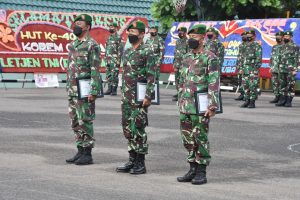 Puncak Peringatan HUT ke-40, Korem 044/Gapo Wisuda 77 Purnawira Prajurit TNI