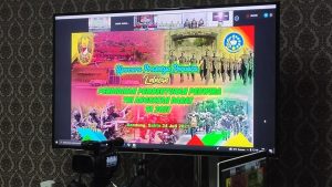 Kodam XVIII/Kasuari Ikuti Vicon Upacara Prasetya Perwira Lulusan Diktukpa TNI AD 2021