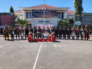 Drumband Canka Wira Yudha Sejati Meriahkan HUT Bhayangkara di Belu