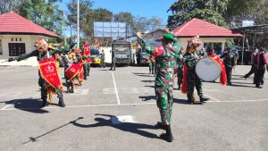 Drumband Canka Wira Yudha Sejati Meriahkan HUT Bhayangkara di Belu