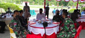 Hadiri HUT Bhayangkara Ke75, Satgas Yonif 403 Pererat Sinergitas TNI-Polri di Perbatasan RI-PNG