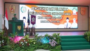 Kasdam II/Swj Pimpin Pengukuhan dan Pelantikan Pengurus DPD PEPABRI dan PD PERIP Sumsel Periode 2021-2026