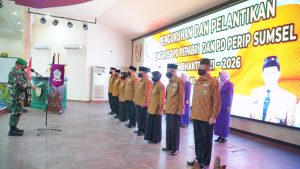 Kasdam II/Swj Pimpin Pengukuhan dan Pelantikan Pengurus DPD PEPABRI dan PD PERIP Sumsel Periode 2021-2026