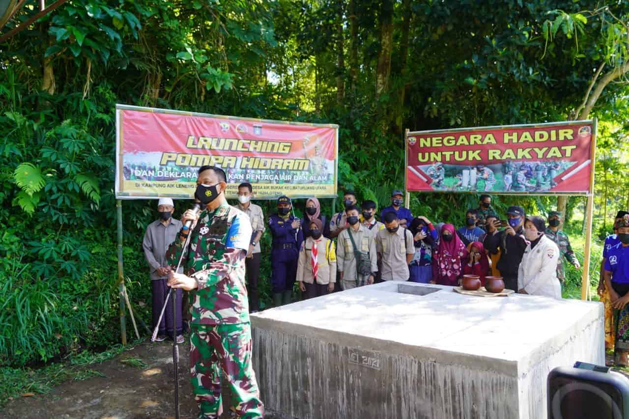 Danrem 162 Launching Tahap II Pompa Hidram di Lombok Tengah