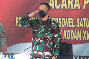 Kasdam XVII/Cenderawasih Buka Pembekalan Personel Satuan BKO Kodim Persiapan Gelombang III Tahap II