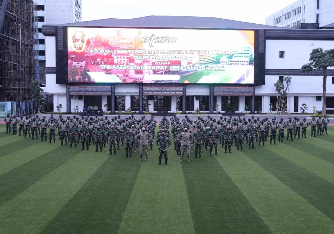 Kasad Berangkatkan Prajurit TNI AD Mengikuti Latma Garuda Airborne di Amerika Serikat