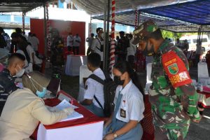 Kodam XVII/Cenderawasih Sukseskan Vaksinasi Untuk Pelajar di Wilayah Jayapura