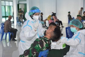 Kodam I/BB Terus Tingkatkan Deteksi Penyebaran Covid Dengan Swab Antigen