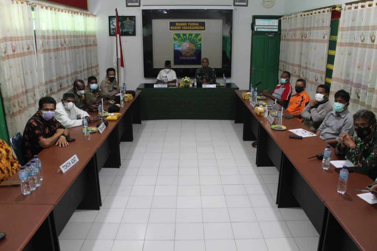 Tekan Laju Covid 19, Danrem 182 Rumuskan Strategi Penanganan di Empat Kabupaten Papua Barat